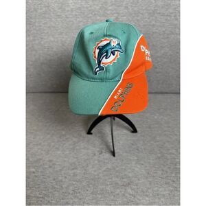 Reebok NFL Miami Dolphins Football Cap Men Green Orange Strapback Adjustable Hat